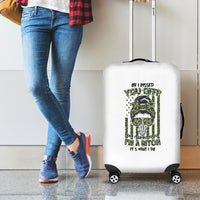 Oh I Pissed You Off Messy Bun Luggage Cover - Wonder Print Shop