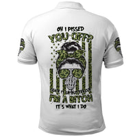 Oh I Pissed You Off Messy Bun Polo Shirt - Wonder Print Shop