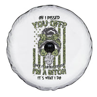 Oh I Pissed You Off Messy Bun Spare Tire Cover - Wonder Print Shop