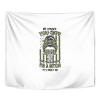 Oh I Pissed You Off Messy Bun Tapestry - Wonder Print Shop