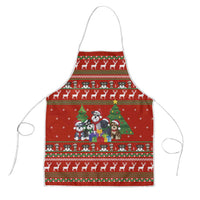 Miniature Schnauzer Family Snow Christmas Apron Xmas Holiday Patterns - Wonder Print Shop