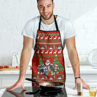 Miniature Schnauzer Family Snow Christmas Apron Xmas Holiday Patterns - Wonder Print Shop
