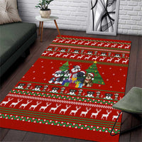 Miniature Schnauzer Family Snow Christmas Area Rug Xmas Holiday Patterns - Wonder Print Shop