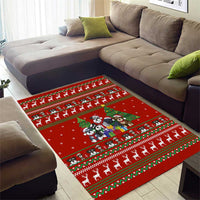 Miniature Schnauzer Family Snow Christmas Area Rug Xmas Holiday Patterns - Wonder Print Shop