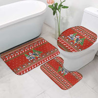 Miniature Schnauzer Family Snow Christmas Bathroom Set Xmas Holiday Patterns - Wonder Print Shop