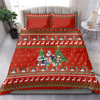 Miniature Schnauzer Family Snow Christmas Bedding Set Xmas Holiday Patterns - Wonder Print Shop