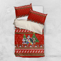 Miniature Schnauzer Family Snow Christmas Bedding Set Xmas Holiday Patterns - Wonder Print Shop