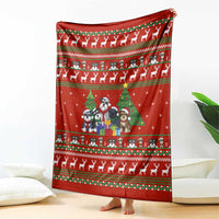 Miniature Schnauzer Family Snow Christmas Blanket Xmas Holiday Patterns - Wonder Print Shop