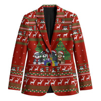 Miniature Schnauzer Family Snow Christmas Blazer Xmas Holiday Patterns - Wonder Print Shop