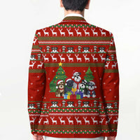 Miniature Schnauzer Family Snow Christmas Blazer Xmas Holiday Patterns - Wonder Print Shop