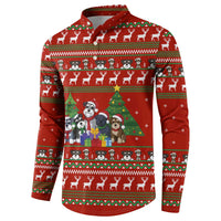Miniature Schnauzer Family Snow Christmas Button Sweatshirt Xmas Holiday Patterns - Wonder Print Shop