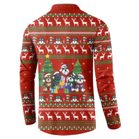Miniature Schnauzer Family Snow Christmas Button Sweatshirt Xmas Holiday Patterns - Wonder Print Shop
