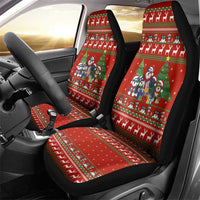 Miniature Schnauzer Family Snow Christmas Car Seat Cover Xmas Holiday Patterns - Wonder Print Shop