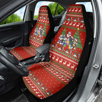 Miniature Schnauzer Family Snow Christmas Car Seat Cover Xmas Holiday Patterns - Wonder Print Shop