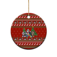 Miniature Schnauzer Family Snow Christmas Ceramic Ornament Xmas Holiday Patterns - Wonder Print Shop