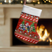 Miniature Schnauzer Family Snow Christmas Stocking Xmas Holiday Patterns - Wonder Print Shop