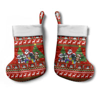Miniature Schnauzer Family Snow Christmas Stocking Xmas Holiday Patterns - Wonder Print Shop