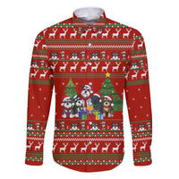 Miniature Schnauzer Family Snow Christmas Family Matching Summer Maxi Dress and Hawaiian Shirt Xmas Holiday Patterns - Wonder Print Shop