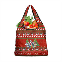 Miniature Schnauzer Family Snow Christmas Grocery Bag Xmas Holiday Patterns - Wonder Print Shop