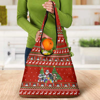 Miniature Schnauzer Family Snow Christmas Grocery Bag Xmas Holiday Patterns - Wonder Print Shop