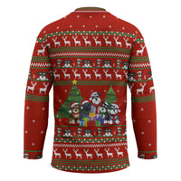 Miniature Schnauzer Family Snow Christmas Hockey Jersey Xmas Holiday Patterns - Wonder Print Shop