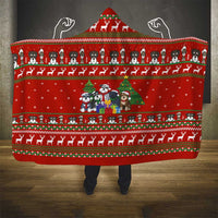 Miniature Schnauzer Family Snow Christmas Hooded Blanket Xmas Holiday Patterns - Wonder Print Shop