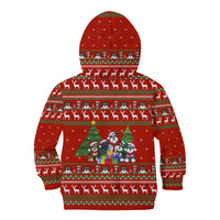 Miniature Schnauzer Family Snow Christmas Kid Hoodie Xmas Holiday Patterns - Wonder Print Shop