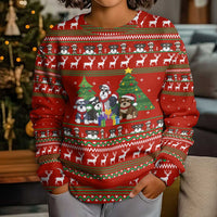 Miniature Schnauzer Family Snow Christmas Kid Ugly Christmas Sweater Xmas Holiday Patterns - Wonder Print Shop