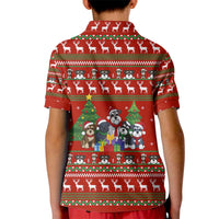 Miniature Schnauzer Family Snow Christmas Kid Polo Shirt Xmas Holiday Patterns - Wonder Print Shop