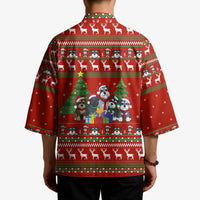 Miniature Schnauzer Family Snow Christmas Kimono Xmas Holiday Patterns - Wonder Print Shop