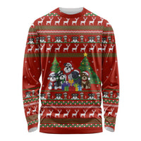 Miniature Schnauzer Family Snow Christmas Long Sleeve Shirt Xmas Holiday Patterns - Wonder Print Shop