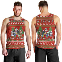 Miniature Schnauzer Family Snow Christmas Men Tank Top Xmas Holiday Patterns - Wonder Print Shop