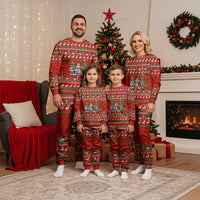 Miniature Schnauzer Family Snow Christmas Pajama Set Xmas Holiday Patterns - Wonder Print Shop