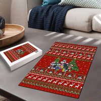 Miniature Schnauzer Family Snow Christmas Puzzle Xmas Holiday Patterns - Wonder Print Shop