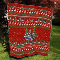 Miniature Schnauzer Family Snow Christmas Quilt Xmas Holiday Patterns - Wonder Print Shop