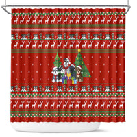 Miniature Schnauzer Family Snow Christmas Shower Curtain Xmas Holiday Patterns - Wonder Print Shop