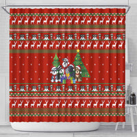 Miniature Schnauzer Family Snow Christmas Shower Curtain Xmas Holiday Patterns - Wonder Print Shop