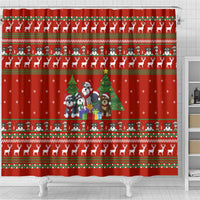 Miniature Schnauzer Family Snow Christmas Shower Curtain Xmas Holiday Patterns - Wonder Print Shop