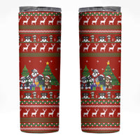 Miniature Schnauzer Family Snow Christmas Skinny Tumbler Xmas Holiday Patterns - Wonder Print Shop