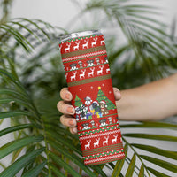 Miniature Schnauzer Family Snow Christmas Skinny Tumbler Xmas Holiday Patterns - Wonder Print Shop