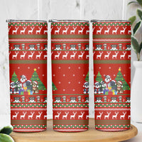 Miniature Schnauzer Family Snow Christmas Skinny Tumbler Xmas Holiday Patterns - Wonder Print Shop