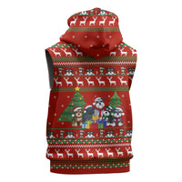 Miniature Schnauzer Family Snow Christmas Sleeveless Hoodie Xmas Holiday Patterns - Wonder Print Shop