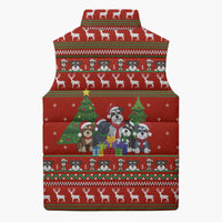 Miniature Schnauzer Family Snow Christmas Sleeveless Puffer Jacket Xmas Holiday Patterns - Wonder Print Shop
