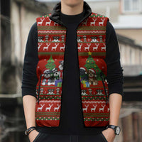 Miniature Schnauzer Family Snow Christmas Sleeveless Puffer Jacket Xmas Holiday Patterns - Wonder Print Shop