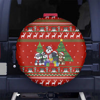 Miniature Schnauzer Family Snow Christmas Spare Tire Cover Xmas Holiday Patterns - Wonder Print Shop