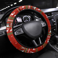 Miniature Schnauzer Family Snow Christmas Steering Wheel Cover Xmas Holiday Patterns - Wonder Print Shop