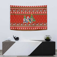 Miniature Schnauzer Family Snow Christmas Tapestry Xmas Holiday Patterns - Wonder Print Shop