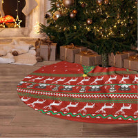 Miniature Schnauzer Family Snow Christmas Tree Skirt Xmas Holiday Patterns - Wonder Print Shop