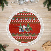 Miniature Schnauzer Family Snow Christmas Tree Skirt Xmas Holiday Patterns - Wonder Print Shop