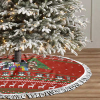 Miniature Schnauzer Family Snow Christmas Tree Skirt Xmas Holiday Patterns - Wonder Print Shop